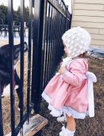 Hand-Knitted Royal Baby Alpaca Bonnet - Cream Sitter Photo Prop - Image 6