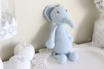 Crochet Baby Boy Romper Set – Pale Blue Merino Wool, Bonnet & Toy - Image 5