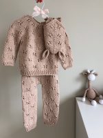 Merino Baby Knit Set – Beige Sweater, Pants & Elf Bonnet - Image 8