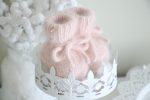 Pale Pink Angora Baby Booties – Newborn to 12 Months - Image 2