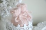 Pale Pink Angora Baby Booties – Newborn to 12 Months - Image 4