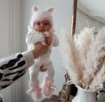 Angora Pixie Elf Bonnet and Booties Set – Newborn to 12 Months - Image 2