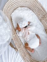 Baby Girl Photo Prop Set – Alpaca Romper and Bonnet - Image 4