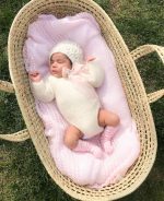 Knit Baby Alpaca Romper and Bonnet Set – Newborn Photo Prop