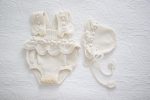 Merino Baby Romper and Bonnet Set – Knit Sleeveless Outfit - Image 8