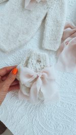 Knit Baby Alpaca Romper Set – Newborn Photo Prop - Image 2