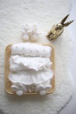 Angora Baby Bunny Set – Ruffle Sweater & Pants, Milky White - Image 9