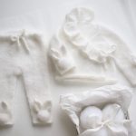 Angora Baby Bunny Set – Ruffle Sweater & Pants, Milky White