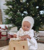 Hand-Knitted Royal Baby Alpaca Bonnet - Cream Sitter Photo Prop