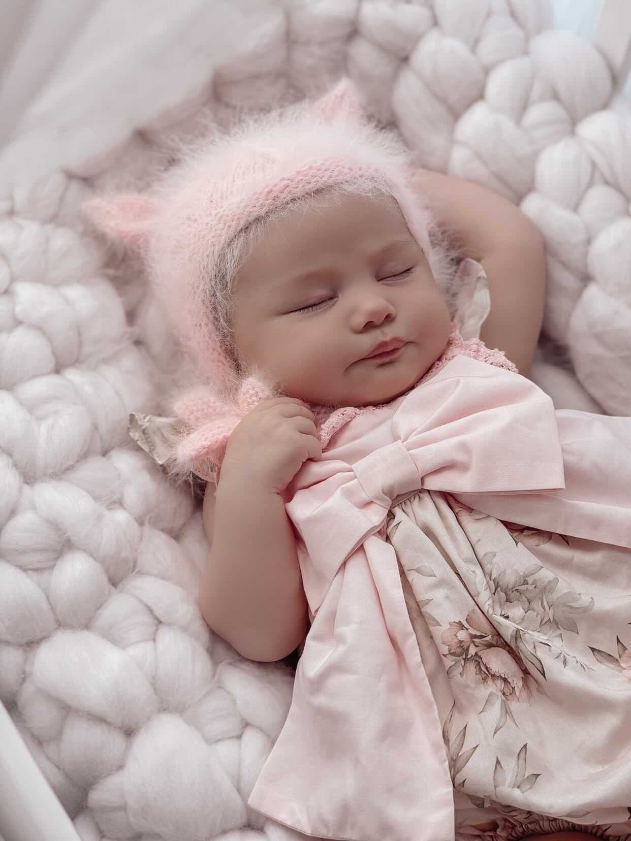 il_fullxfull.3660208937_iioe Angora Pixie Elf Bonnet and Booties Set – Newborn to 12 Months - Image 1