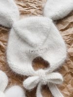 Baby bunny bonnet and booties - Set of 2 - Photography props baby - Image 3