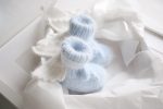 Angora Baby Booties – Newborn with Angel Wings - Image 5