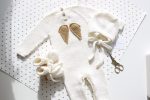 Merino Knit Baby Angel Outfit – Romper, Bonnet & Booties - Image 4