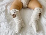 Cream Merino Baby Bear Bonnet and Socks Set - Image 3