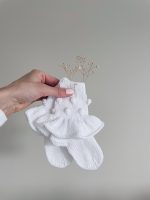 Cotton Baby Romper Set – Popcorn Knit Outfit with Bonnet & Booties - Image 8