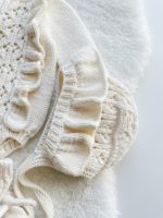 Cream Merino Baby Romper Set, Bonnet & Socks - Image 5