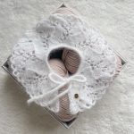 Angora Knitted Baby Collar - White, Fits 6-24 Months