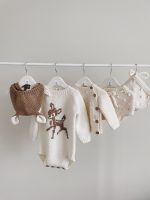 Merino Wool Deer Romper and Bonnet Set – Baby Outfit - Image 3