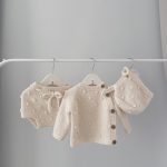 Set of 3 - Baby girl set - Baby girl outfit - Baby boy outfit - Baby boy outfit - Cream baby set - Baby sweater, panties and bonnet