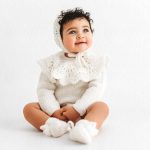 Merino Knit Baby Romper and Bonnet Set - Newborn Photo Prop