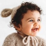 Alpaca Knit Baby Romper and Bonnet Set – Unisex Outfit - Image 3