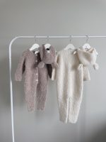 Alpaca Blend Baby Romper and Bonnet Set – Unisex Knit Outfit - Image 3