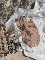 Cotton Baby Romper and Bonnet Set – Popcorn Knit Outfit - Image 2