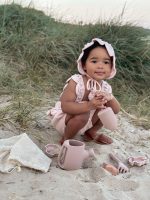 Merino Wool Baby Romper and Bonnet Set – Sleeveless Summer Outfit - Image 7