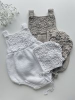 Baby Girl Romper and Bonnet Set – Cotton Blend Summer Outfit - Image 3