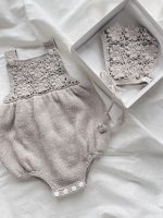 Baby Girl Romper and Bonnet Set – Cotton Blend Summer Outfit - Image 8