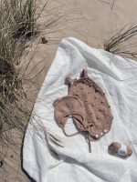 Cotton Baby Romper and Bonnet Set – Popcorn Knit Outfit - Image 9