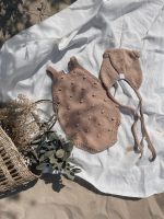 Cotton Baby Romper and Bonnet Set – Popcorn Knit Outfit - Image 4