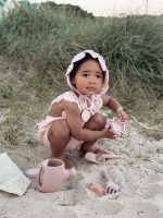 Merino Wool Baby Romper and Bonnet Set – Sleeveless Summer Outfit - Image 6