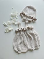 Oyster Baby Romper and Bonnet Set – Cotton Blend Summer Outfit - Image 7