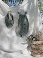 Cotton Knit Baby Romper and Bonnet Set – Eucalyptus Green, 12-18 Months - Image 6