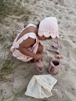 Merino Wool Baby Romper and Bonnet Set – Sleeveless Summer Outfit