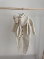 Alpaca Bunny Baby Set – Cream Romper and Bonnet - Image 3