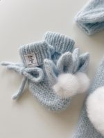 Alpaca Knit Bunny Romper Set – Baby Bonnet & Booties - Image 3