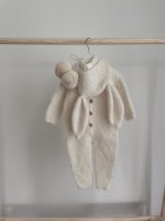 Alpaca Knit Baby Bunny Outfit – Romper and Bonnet Set - Image 3