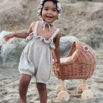Baby Romper and Bonnet Set – Oyster Sleeveless Outfit