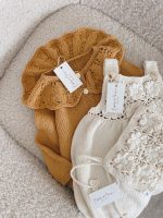 Baby girl cardigan and panties - Set of 2 - Baby girl outfit - Cardigan with collar - Baby outfit - Summer outfit - Baby girl - Jacket - Image 4