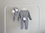 Alpaca Bunny Baby Outfit (9-12 Months) - Romper & Bonnet Set
