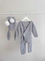 Alpaca Bunny Baby Outfit (9-12 Months) - Romper & Bonnet Set - Image 2