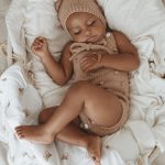 Cotton Popcorn Knit Baby Outfit - Romper & Bonnet Set