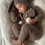 Alpaca Knit Baby Romper and Bunny Bonnet Set