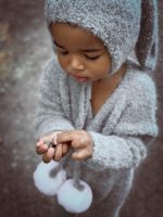 Alpaca Blend Baby Bunny Set – Romper and Bonnet - Image 7