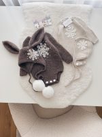 Alpaca Blend Bunny Romper Set – Genuine Rabbit Fur Bonnet - Image 2