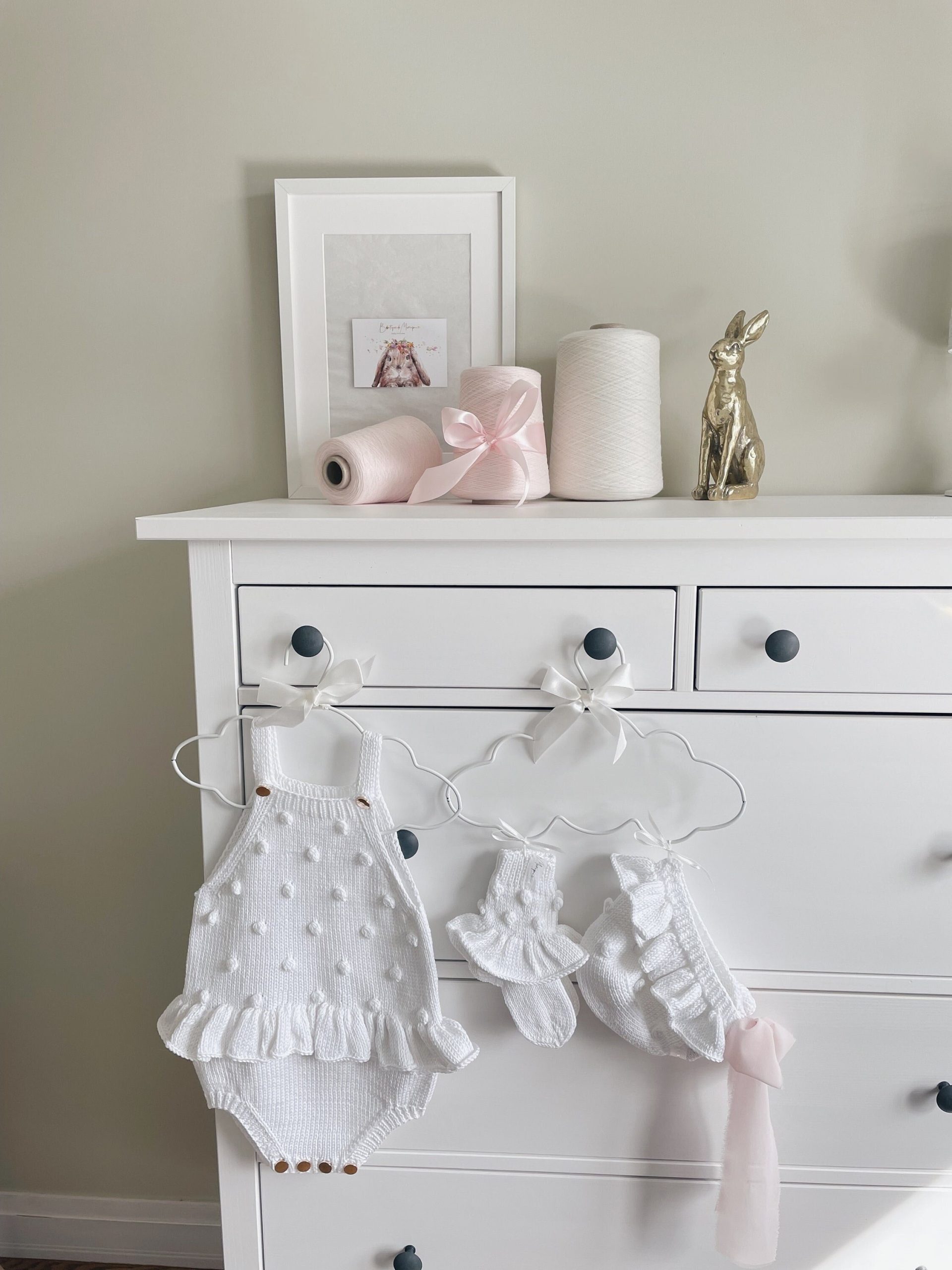 il_fullxfull.5658948798_n0kf Cotton Baby Romper Set – White Popcorn Knit, Bonnet & Socks - Image 1