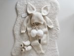 Knit Alpaca Baby Bunny Outfit – Bonnet & Booties Set - Image 3