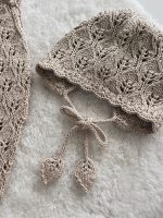Knitted Baby Romper and Bonnet Set - 100% Cotton - Image 2